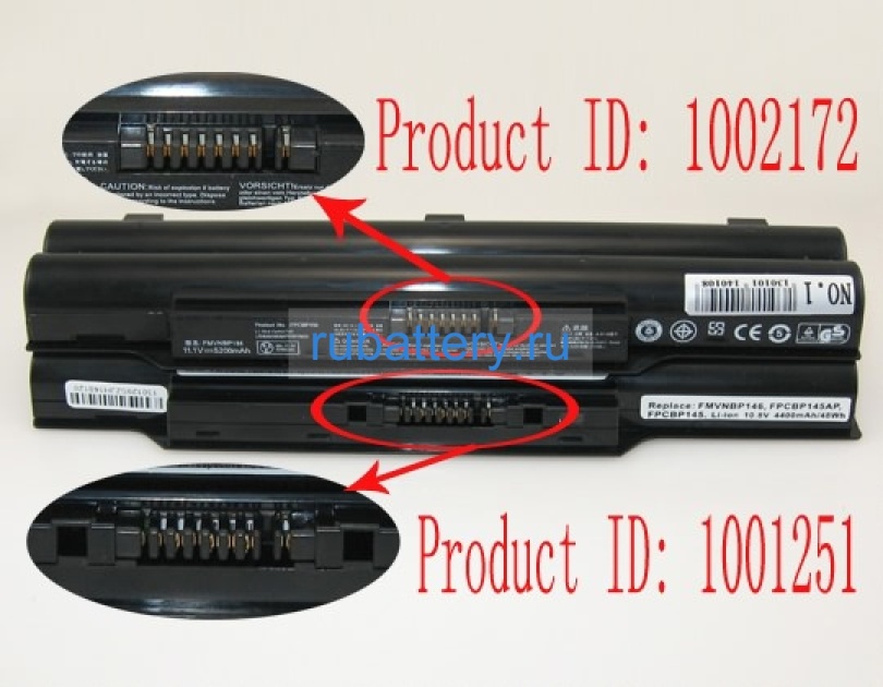Аккумуляторы для ноутбуков fujitsu Lifebook ah531 10.8V 4400mAh - Кликните на картинке чтобы закрыть