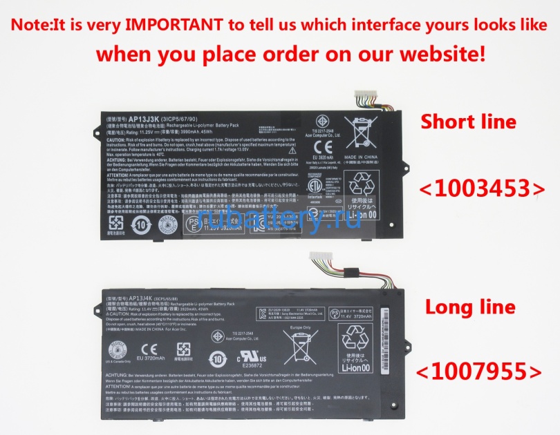 Acer Kt00304001 11.25V 3920mAh аккумуляторы - Кликните на картинке чтобы закрыть