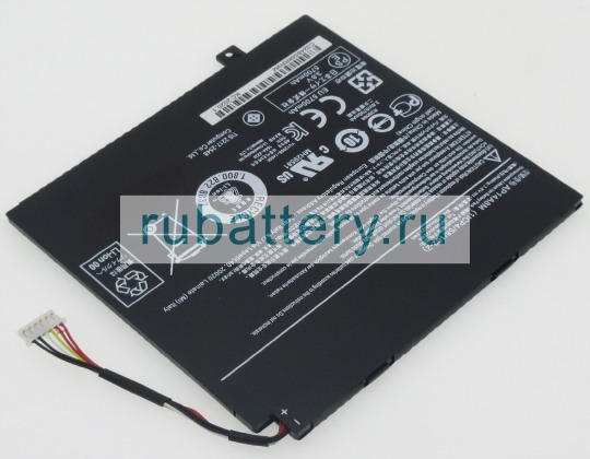 Аккумуляторы для ноутбуков acer Switch 10 sw5-011-11je 3.8V 5930mAh - Кликните на картинке чтобы закрыть