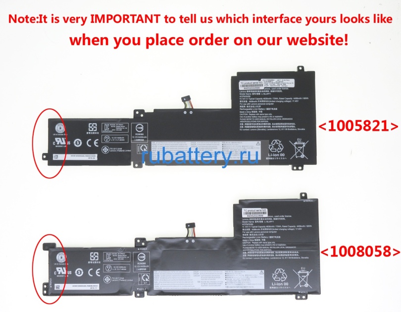 Аккумуляторы для ноутбуков lenovo Ideapad 5 15alc05 82ln005fck 15.2V 4630mAh - Кликните на картинке чтобы закрыть