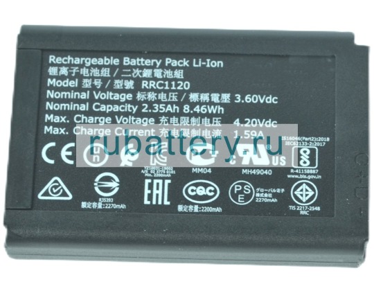 Rrc Rrc1120 3.6V 2350mAh аккумуляторы - Кликните на картинке чтобы закрыть