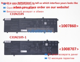 Аккумуляторы для ноутбуков asus K6502vj-oi91610bl0w 11.61V 5895mAh